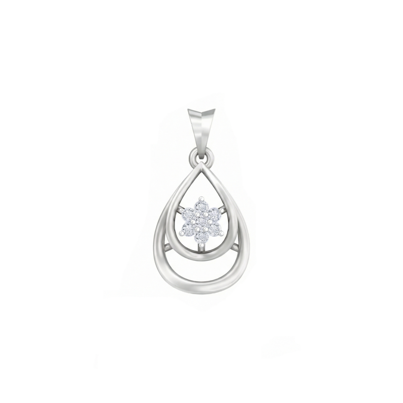 Gold & Diamond Floral Pendant Set KRC40612