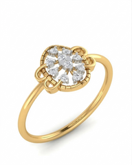18K Gold & Diamond Dailywear Ring For Women KRB10096-A