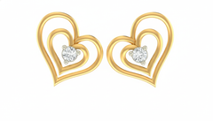 18K Gold & Diamond Solitaire Women Earring KRA40162E