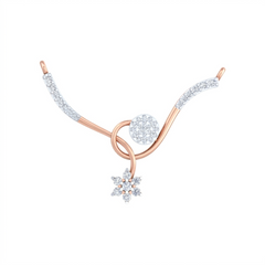 Gold & Diamond Floral Mangalsutra For Women KRC50087