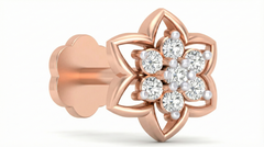18K Gold & Diamond Stud Nose Pin KRA50019