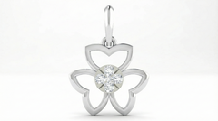 18K Gold & Diamond Floral Pendant Set KRA40137P