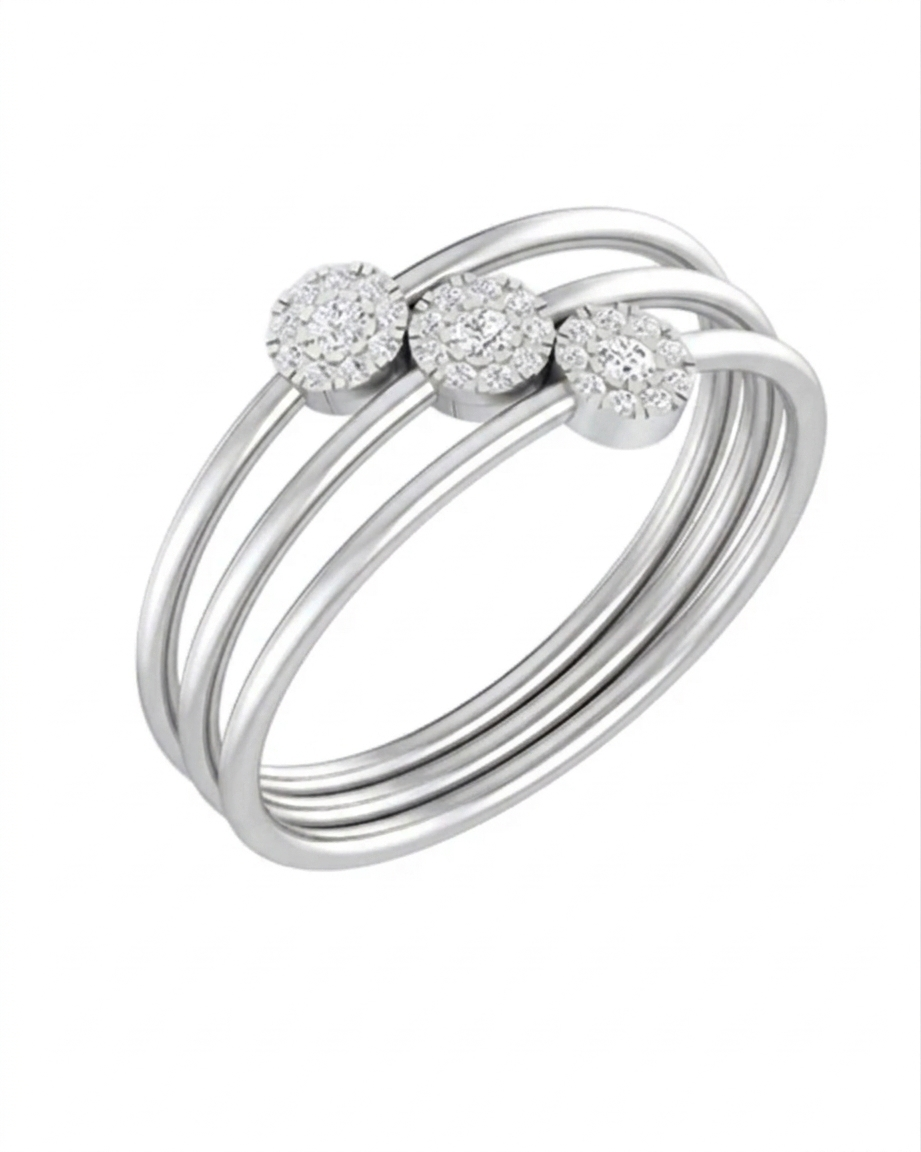 Gold & Diamond Engagement Ring For Women KRB10098