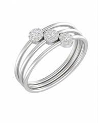 Gold & Diamond Engagement Ring For Women KRB10098