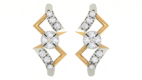 Gold & Diamond Dailywear Stud Women Earring KRC40567E