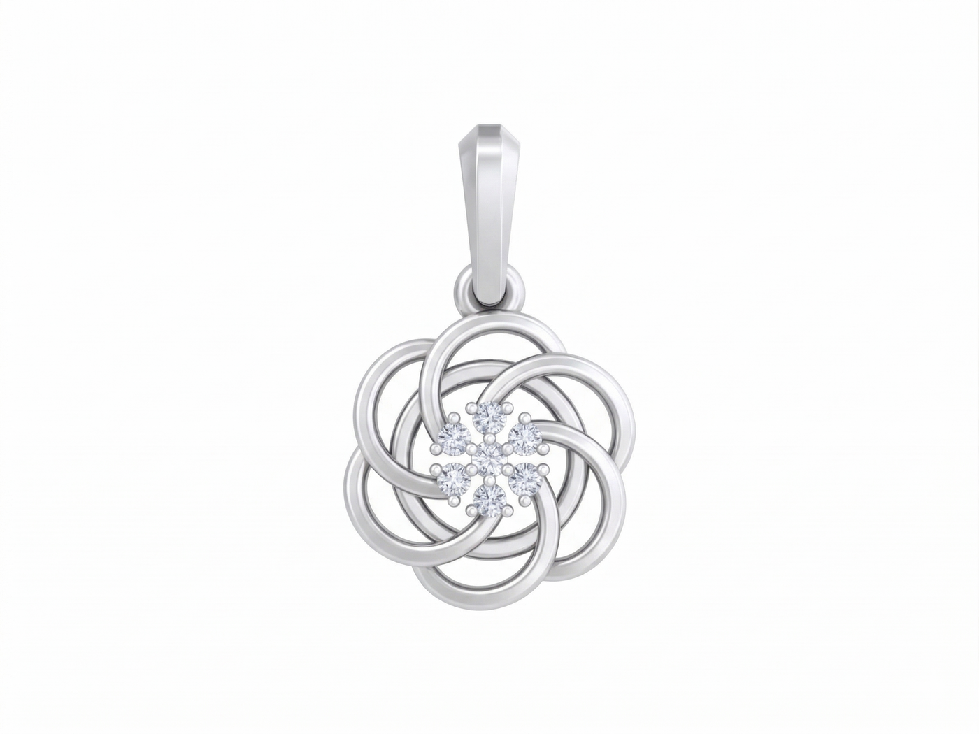Gold & Diamond Floral Pendant KRB40222