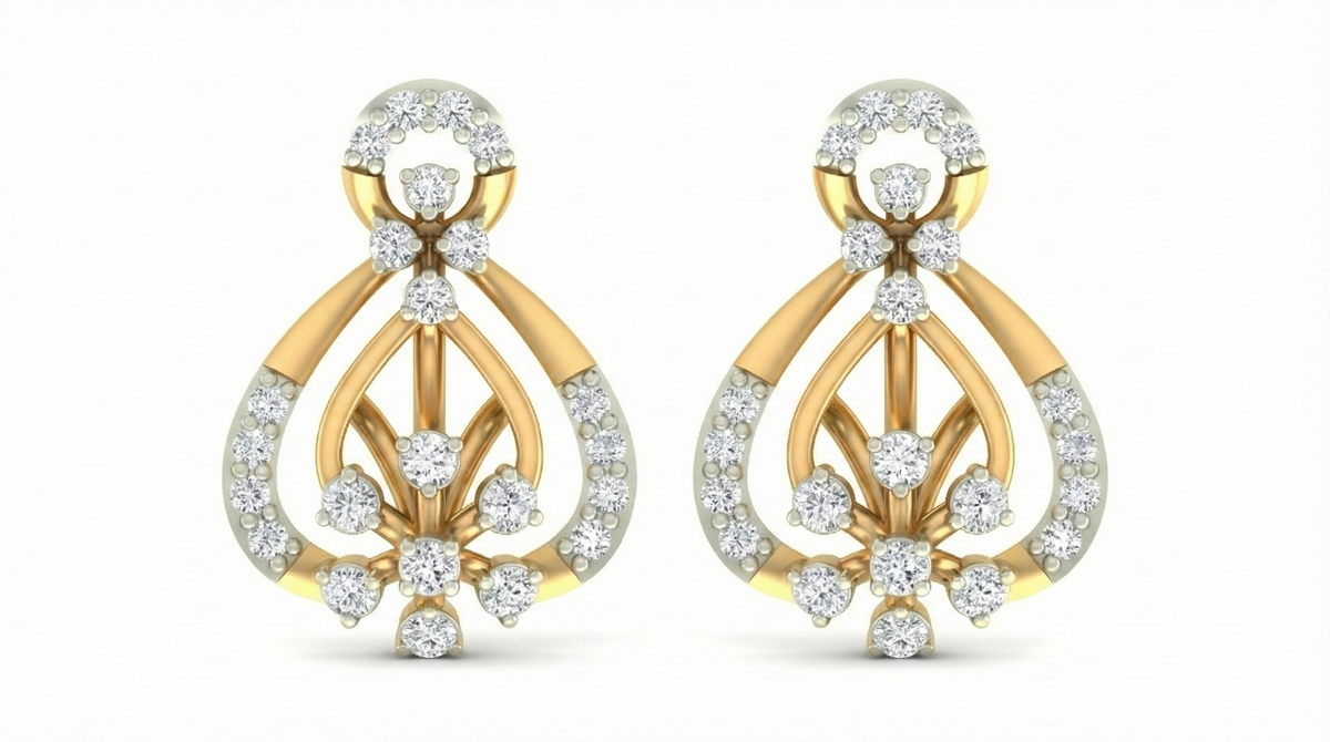18K Gold & Diamond Women Earring KRA40179E