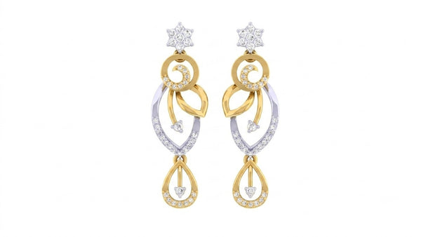 Gold & Diamond Women Dangler Earring KRC60144E