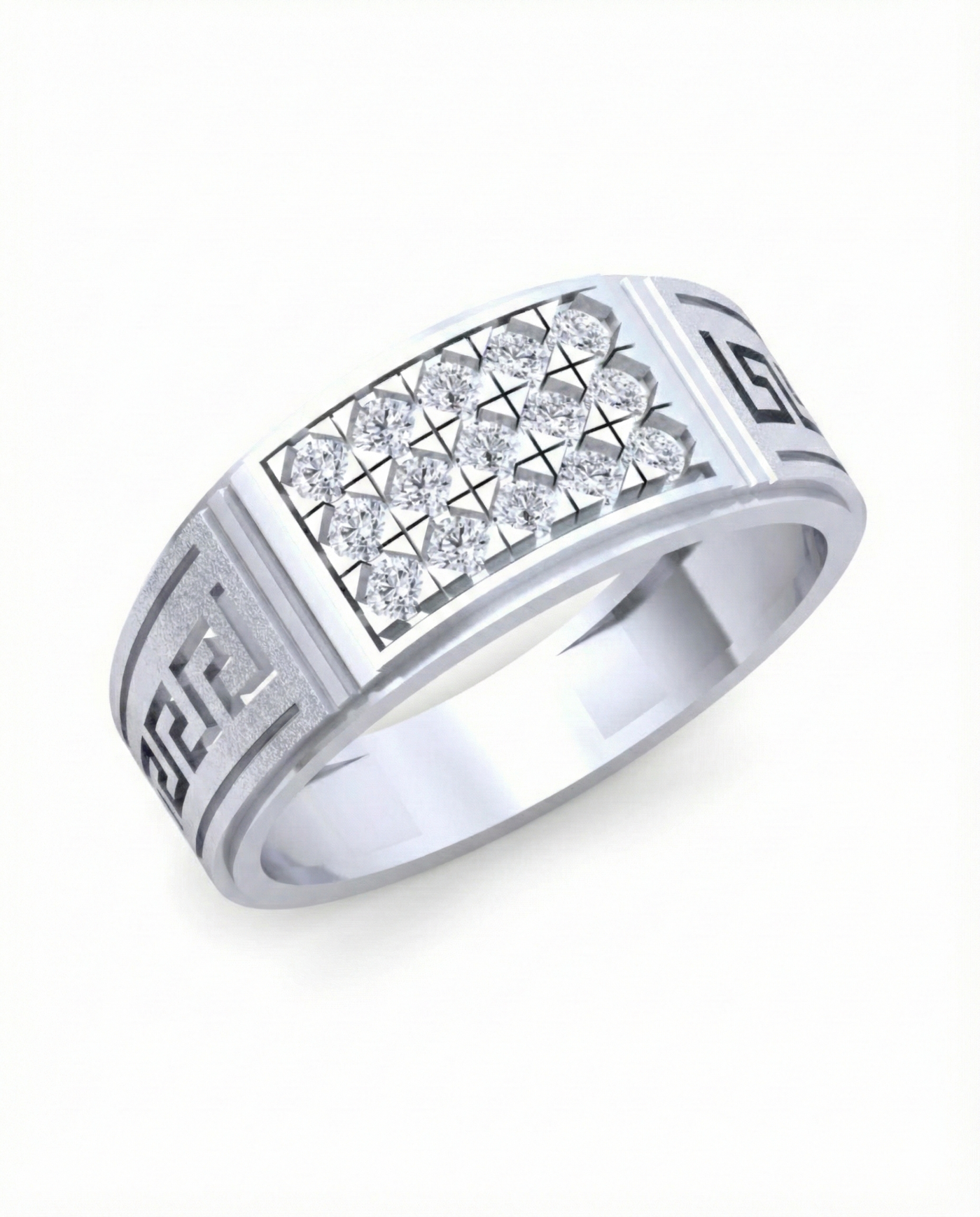 Gold & Diamond Band Ring For Men KRC20219