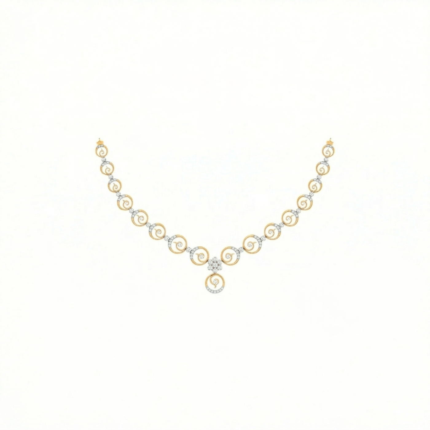 Gold & Diamond Necklace Set KRB60012