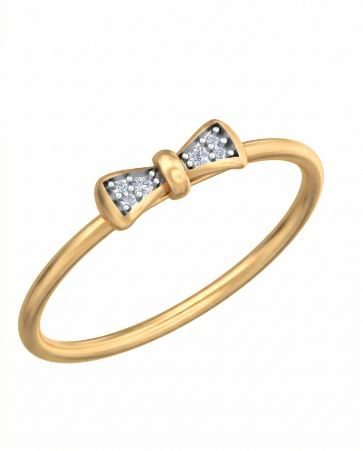 18K Gold & Diamond Dailywear Ring For Women KRB10468