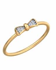 18K Gold & Diamond Dailywear Ring For Women KRB10468