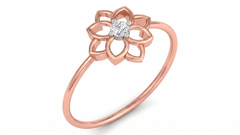 18K Gold & Diamond Dailywear Ring For Women KLR-170