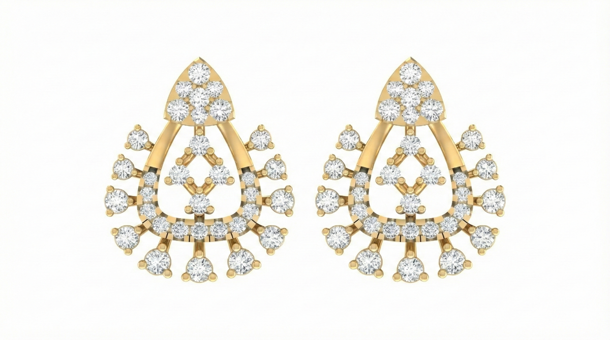 18K Gold & Diamond Women Engagement Earring KRA40174E