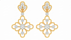 Yellow Gold Diamond Earring | under 40k 