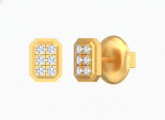 18K Gold & Diamond Women Stud Earring KSK011