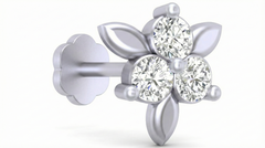 18K Gold & Diamond Stud Nose Pin KRA50102