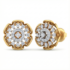 18K Gold & Diamond Women Stud Earring KRB40045E