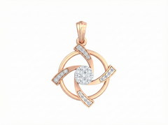 18K Gold & Diamond Pendant Set KRK40088P