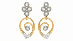 Yellow Gold Diamond Earring | under 40k 