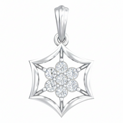 18K Gold & Diamond Floral Pendant Set KRB40070P