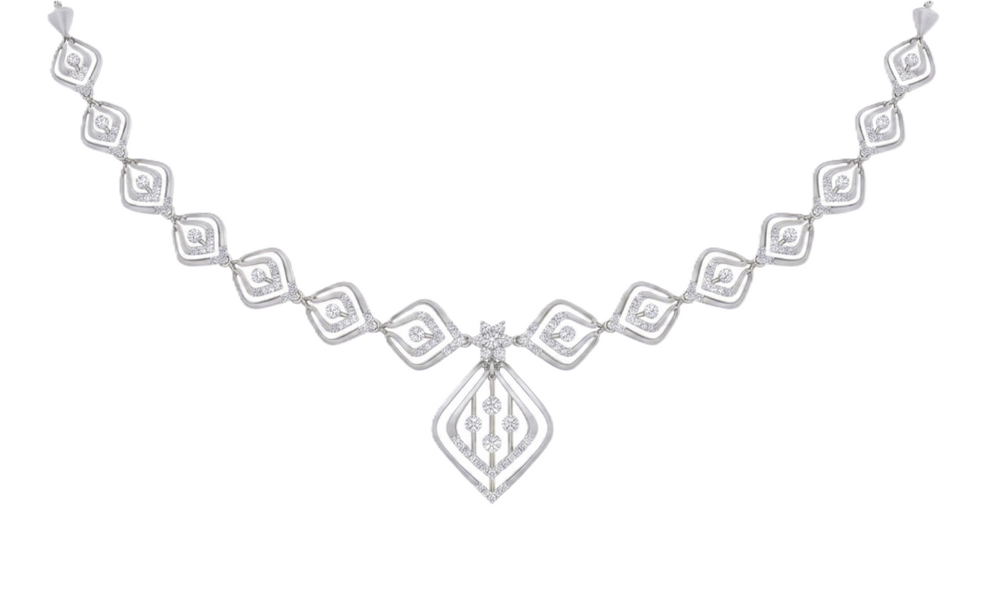 14K Gold & Diamond Dailywear Necklace Set KRB44115N