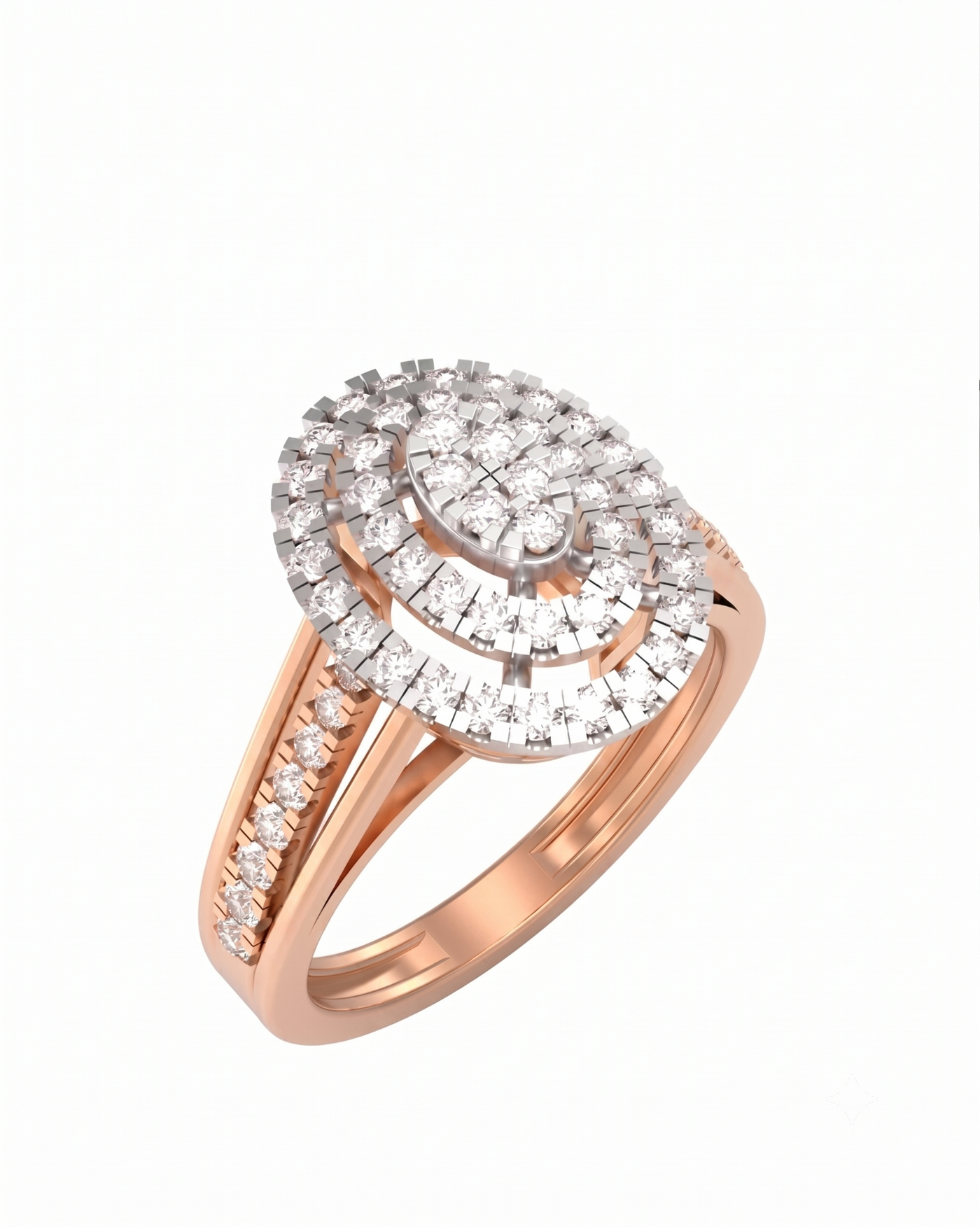 Gold & Diamond Cocktail Ring For Women KRC10883