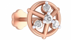 18K Gold & Diamond Round Nose Pin KRC80156
