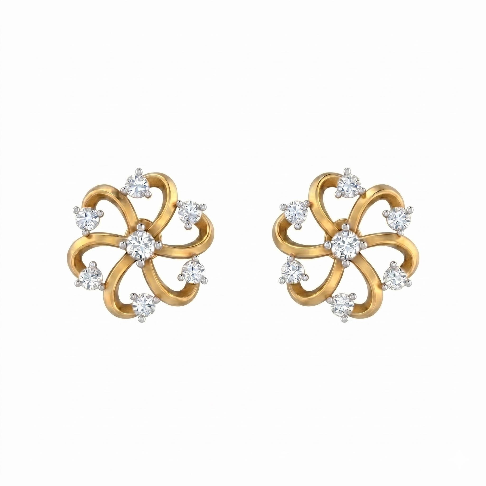 Yellow Gold Diamond Earring | under 40k 