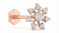 18K Gold & Diamond Stud Nose Pin KRA50121