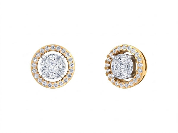 Gold & Diamond Stud Women Earring KRC30221