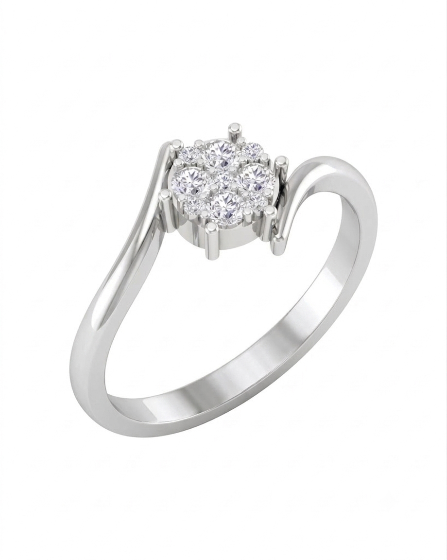 Gold & Diamond Ring For Women KRC10279