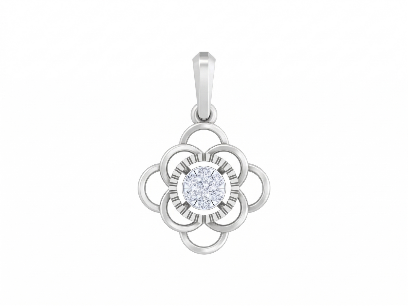 Gold & Diamond Floral Pendant KRB40227