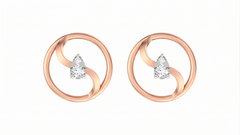 Rose Gold Diamond Earring | under 40k 