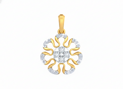 18K Gold & Diamond Floral Pendant Set KRK40195P