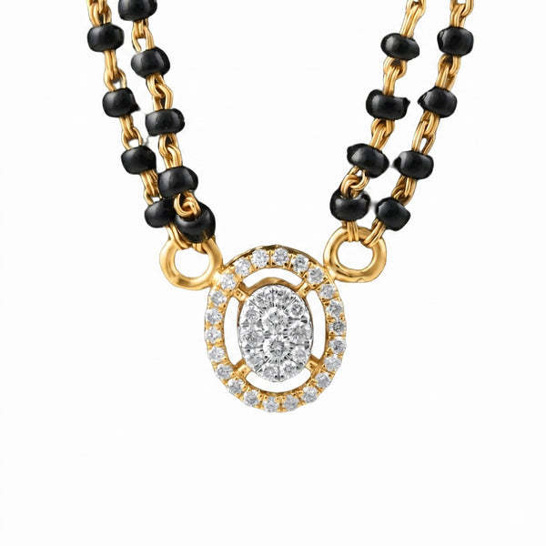 Gold & Diamond Modern Mangalsutra For Women KRC50124