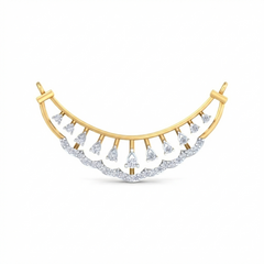 18K Gold & Diamond Wedding Mangalsutra For Women KRB90055