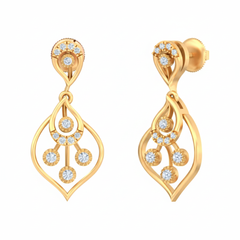 14K Gold & Diamond Women Dangler Earring KRB44116E