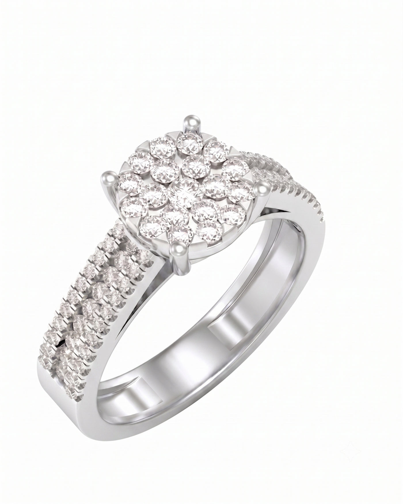 Gold & Diamond Engagement Ring For Women KRC10882