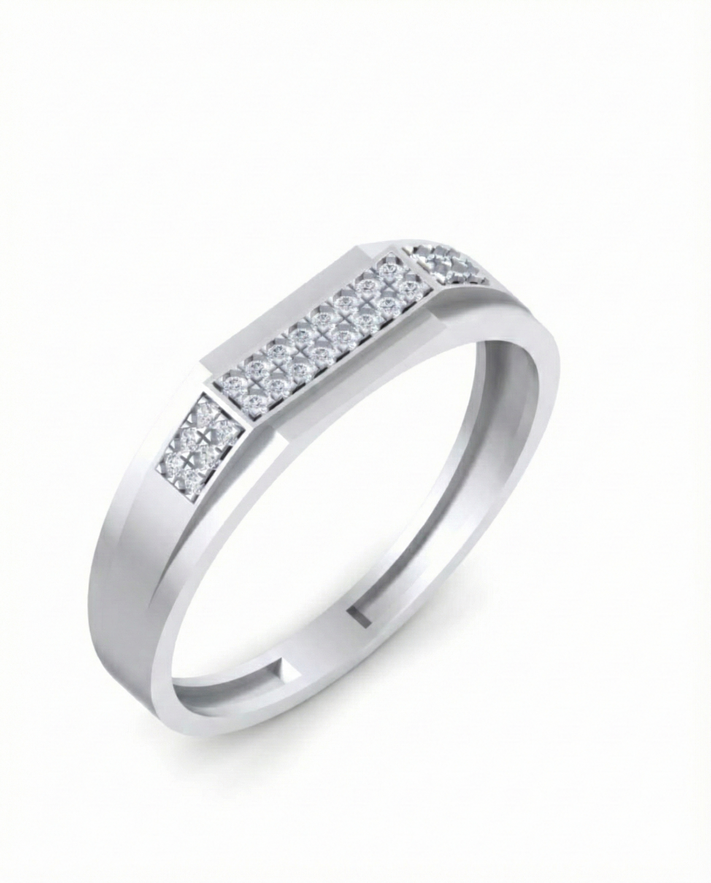Gold & Diamond Band Ring For Men KRC20074