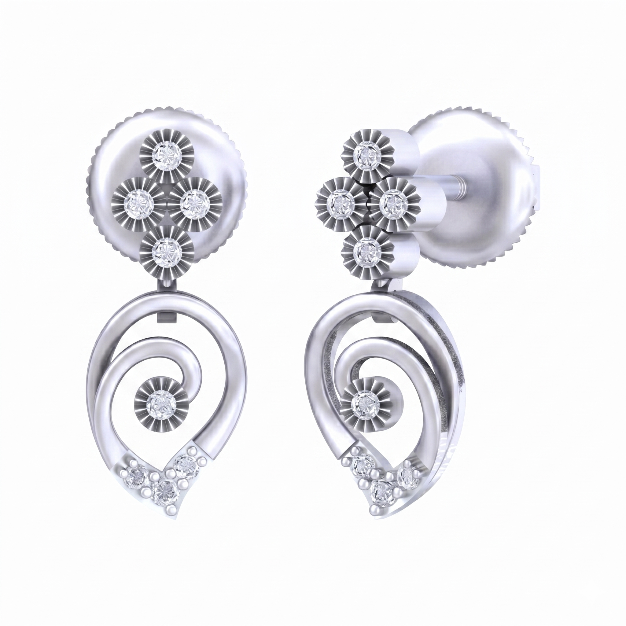 White Gold Diamond Earring | under 40k 