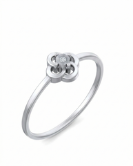 18K Gold & Diamond Solitaire Ring For Women KSK166