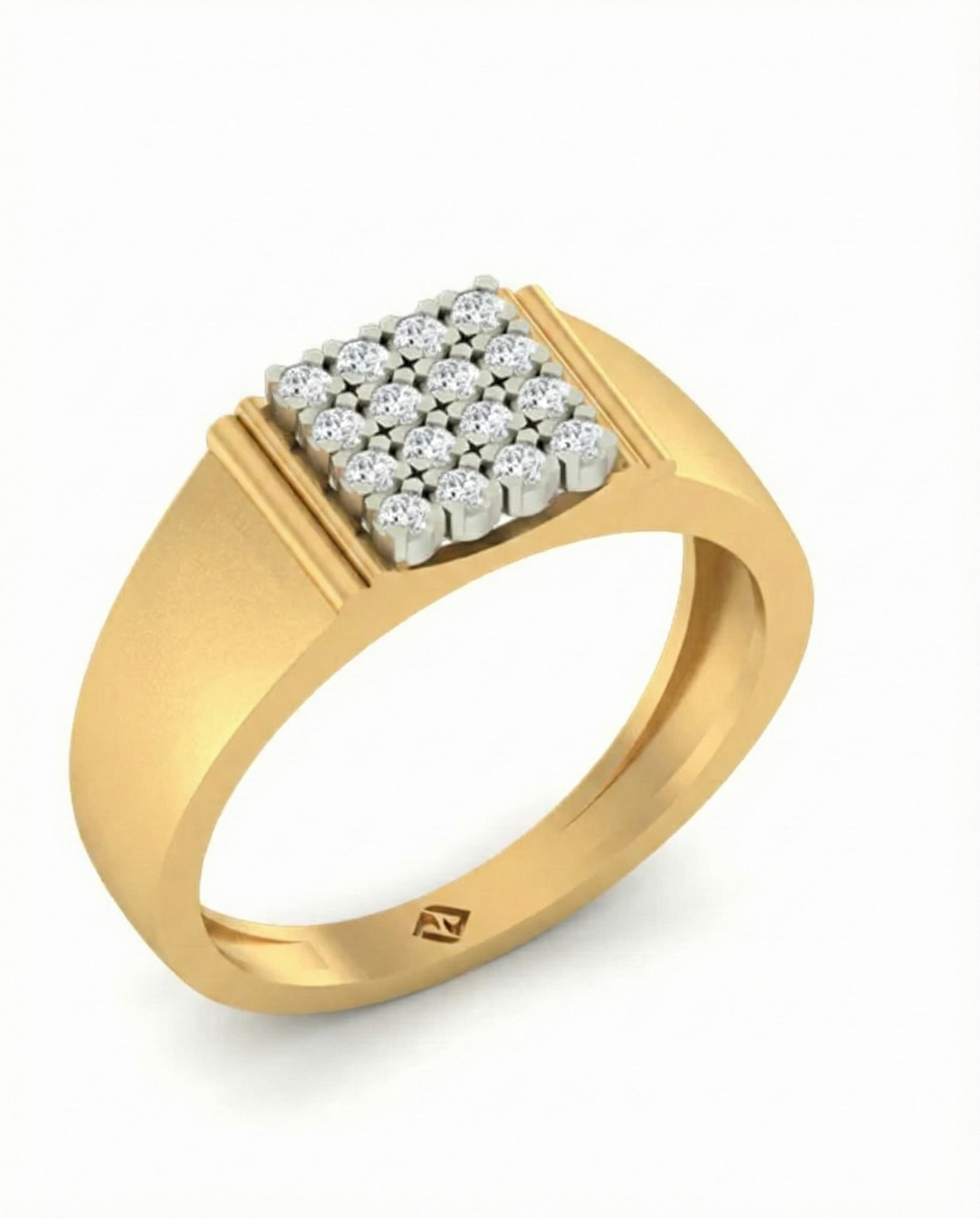 Gold & Diamond Engagement Ring For Men KRB20021