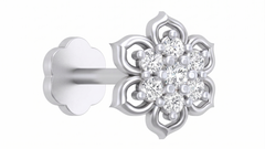 18K Gold & Diamond Stud Nose Pin KRC80152