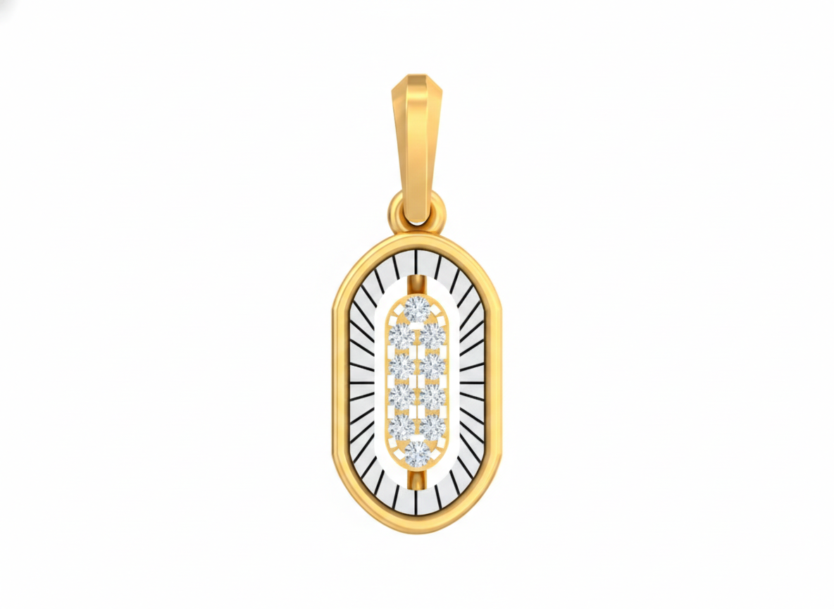 18K Gold & Diamond Dailywear Pendant KSK088
