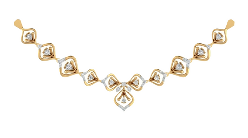 14K Gold & Diamond Choker Necklace Set KRB44055N-A