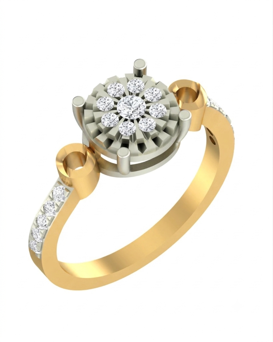 Gold & Diamond Engagement Ring For Women KRC10571
