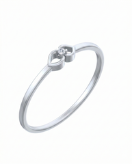 18K Gold & Diamond Solitaire Ring For Women KSK152