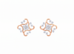 Rose Gold Diamond Earring | under 40k 