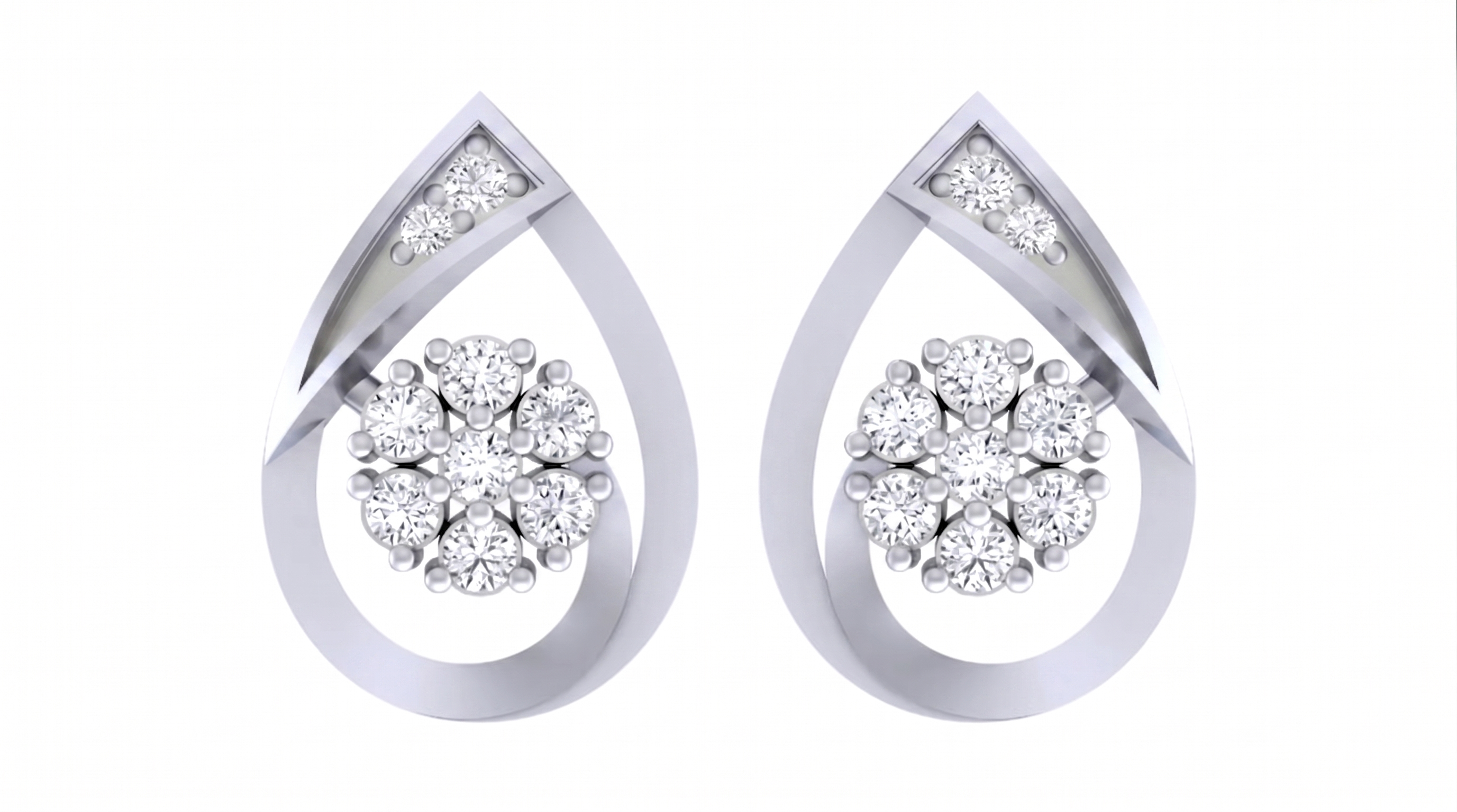 White Gold Diamond Earring | under 40k 